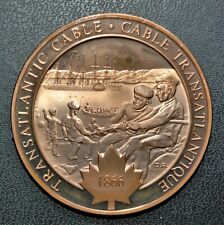 1866 Transatlantic Cable: 1972 History of Canada Proof Bronze Medal