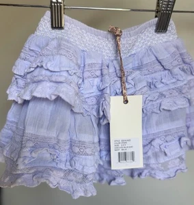 LoveShackFancy Billie Girls Mini Ruffled Skirt in Lilac Size 2-3 Y - Picture 1 of 15