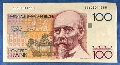 Belgium ND (1982-1994) -  (Issued 1986)  - 100 Francs - P-142a.5 - Est. EF-45 - Image 1 of 2