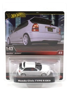 1:43 Hot Wheels Premium 2025 Real Riders JCN65 Honda Civic TYPE R EK9 Bianco - Imagen 1 de 2