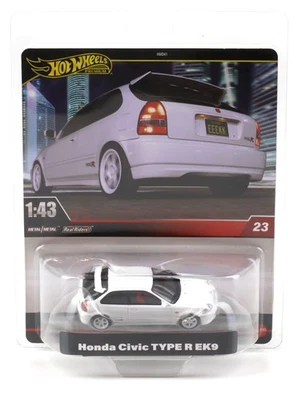 1:43 Hot Wheels Premium 2025 Real Riders JCN65 Honda Civic TYPE R EK9 Bianco - Immagine 1 di 2