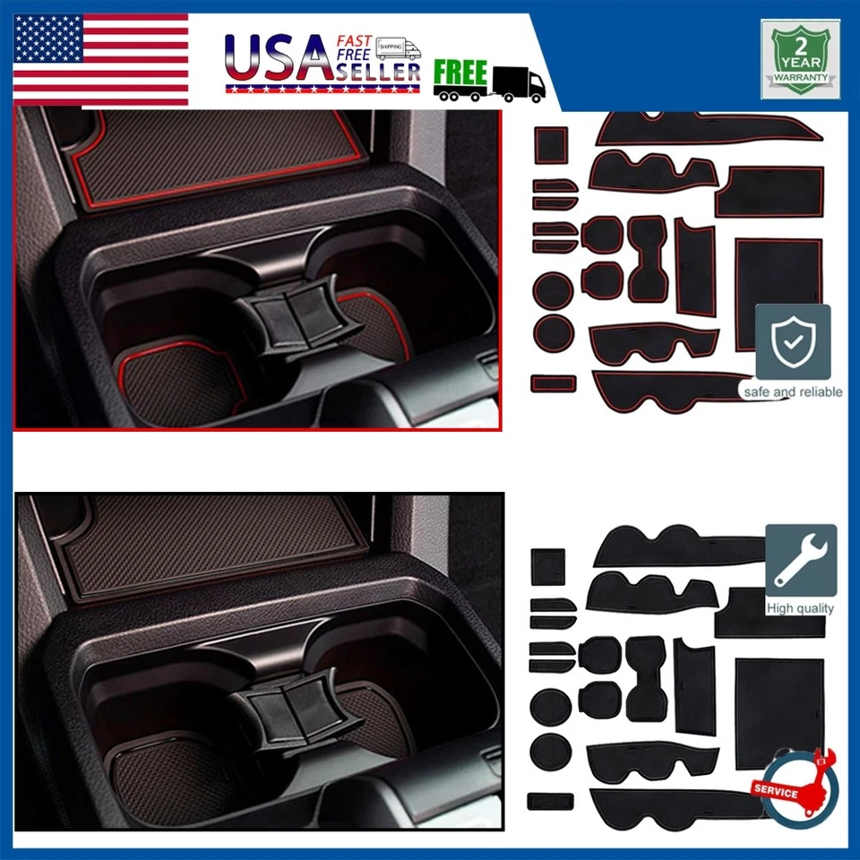 18x Accesorios Forro Para Toyota Tacoma 2016-2022 Taza Puerta Consola Bolsillo Inserto Foto 1 de 1