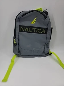 Nautica Sail Small Kids Backpack Grey, Black & Lime New - Picture 1 of 8