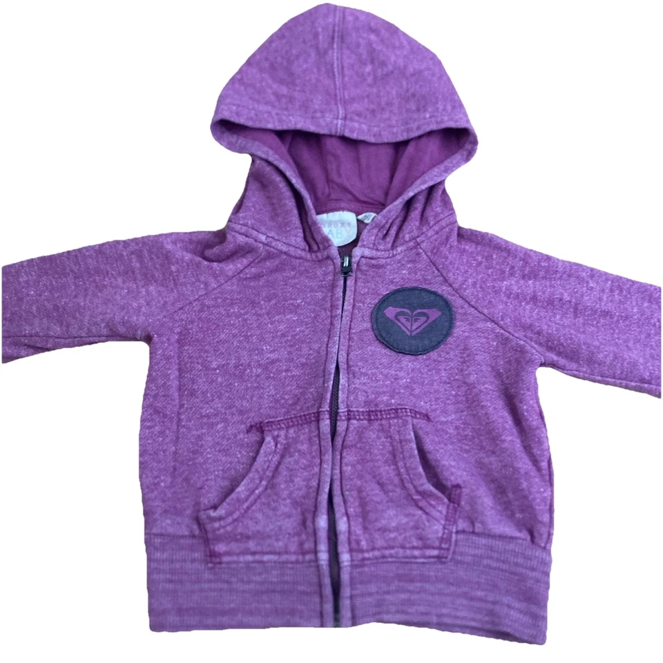 Chaqueta con Capucha Roxy Baby Púrpura/Rosa *Nacida para Surf* Cremallera Completa Infantil Niña Talla 12M Foto 1 de 4