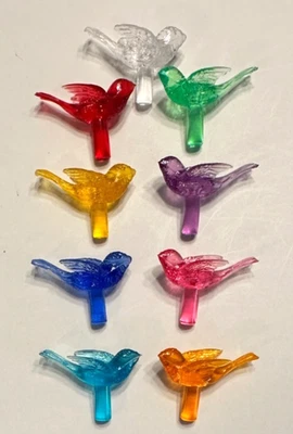 NARCO 18 DOVE Texture BIRDS Medium Bulbs Ceramic Christmas Tree Lights 9 COLORS VTG