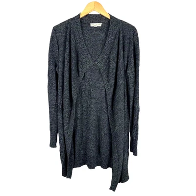 Cárdigan suéter Staring at Stars manga larga tejido abierto jaspeado gris oscuro Foto 1 de 4