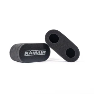 2x Doble Entrada Motocicleta Carb Sock Filtro de Aire Ramair MS-011 - Imagen 1 de 3
