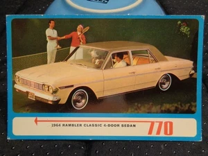 Vintage 1964 unbenutzte Postkarte American Motors AMC Rambler Classic 4-Türer Limousine - Bild 1 von 3