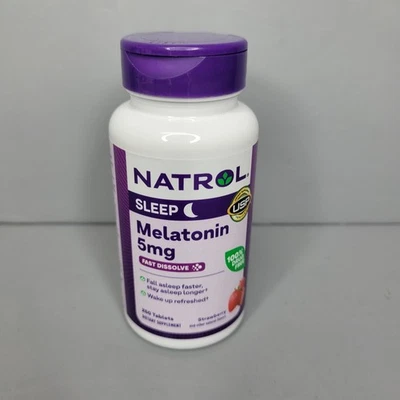 Natrol Melatonina 5 mg Ayuda para Dormir Disolución Rápida Fresa 250ct - CADUCIDAD 09/2026 Foto 1 de 3