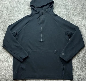 Sudadera con Capucha Nike Para Hombres XL Negra Media Cremallera Pullover Canguro Bolsillo Cremallera Lateral Ventilaciones - Imagen 1 de 17