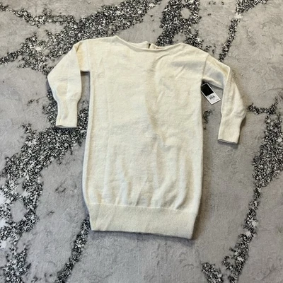 Juicy Couture Angel Angora 连衣裙女式 XS 码白色背面拉链柔软 — 第 1/4 张图片