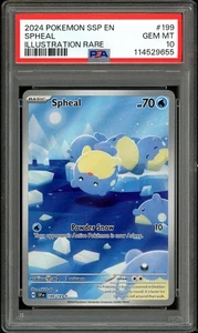 PSA 10 GEM MINT Spheal 199 Surging Sparks Pokemon Card - Picture 1 of 2
