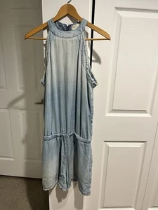 Pantalones cortos informales Anthropologie Cloth & Stone para mujer azules talla M de mezclilla cambray - Imagen 1 de 13