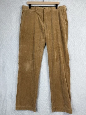 Vtg Polo Ralph Lauren Preston Pant Mens 38x34 Camel Brown Wale Corduroy Retro - Image 1 of 4