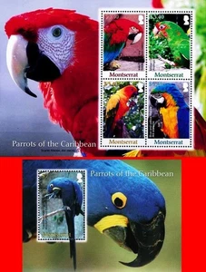 MONTSERRAT 2007 BIRDS / PARROTS M/S +S/S MNH - Picture 1 of 1