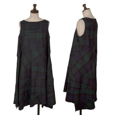 Vestido tricot COMME des GARCONS Lana Interruptor Sin Mangas Cuadros Talla S (K-160976) Foto 1 de 4