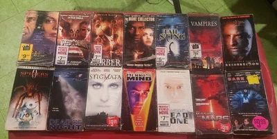 Horror Sci-Fi Cult Thriller Blockbuster & Hollywood Video VHS Tapes Lot Of 14 - Image 1 of 4