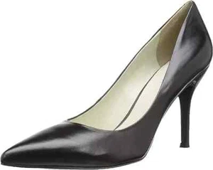 Nine West New Hollywood eleganter Damen-Pump Flachs Farbe schwarzes Leder Größe 9,5 - Bild 1 von 7