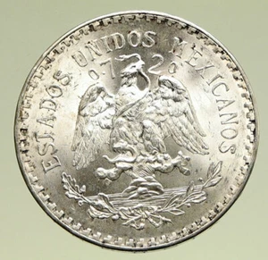 1933 M MEXICO Large Eagle Liberty Cap Mexican Antique Silver 1 Peso Coin i95170 - Picture 1 of 3