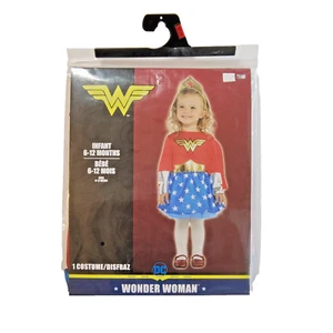 Wonder Woman Girls Costume Infant Sz 6-12 Months 3 Pc Set DC Cosplay Halloween - Picture 1 of 10