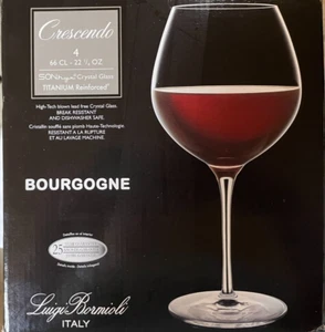 Luigi Bormioli Crescendo Bourgogne 4 set 22 1/4 oz Crystal Wine Glasses - Picture 1 of 2