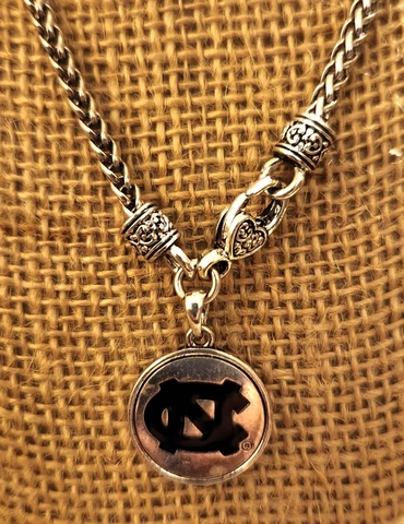 UNC North Carolina Tarheels Neckace w/ Silver NC Logo Charm by From the Heart Cover