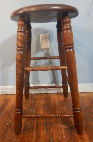 County Kitchen Solid Oak Stool counter height Cover