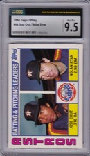 1984 Topps TIFFANY #66 NOLAN RYAN CSG 9.5 MINT+ Houston ASTROS LEADERS Jose CRUZ