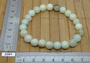 Bracelet perles 8 mm AMAZONITE - pierre naturelle lithotherapie reiki bien etre - Imagen 1 de 2