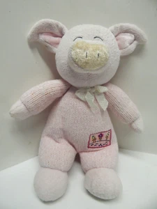 Vintage 2000 Prestige CARTERS EMU NAMAE PLUSH PINK PIG RATTLE TOY 11" Lovey - Picture 1 of 6