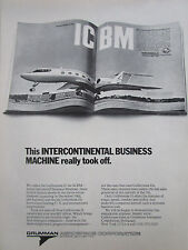 5/1972 PUB GRUMMAN AEROSPACE GULFSTREAM II BUSINESS JET ICBM ORIGINAL AD