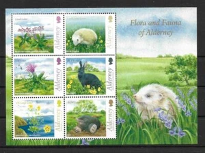 ALDERNEY 2017 FLORA Y FAUNA DE ALDERNEY MIN. HOJA MNH - Imagen 1 de 1