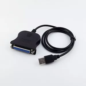 USB to IEEE 1284 DB25 25 Pin Female Parallel PC Printer Adapter Cable Cord 3FT - Picture 1 of 5