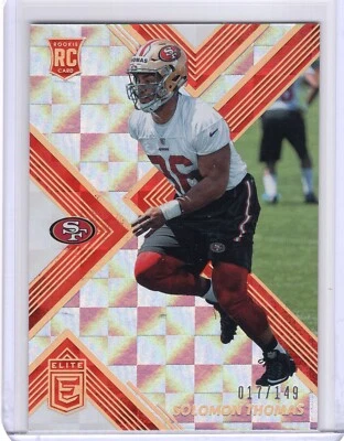 2017 Donruss Elite Rookie Red #132 Solomon Thomas RC 17/149 - Image 1 of 2