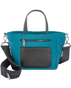 Kenneth Cole New York Delancey Nylon Satchel Crossbody Bag – Teal - Picture 1 of 3