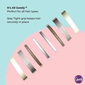 Pinzas para pasadores de pelo Goody - 8 unidades, colores surtidos - antideslizantes y bloqueables P - Imagen 1 de 3