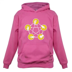 Rock Paper Scissors Lizard Spock - Kids Hoodie Funny Big Bang Sheldon TV Show - Picture 1 of 6