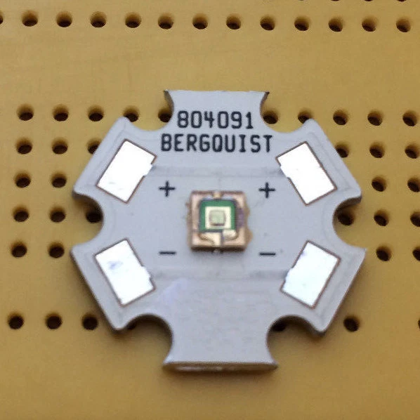 Osram OSTAR Compact True Green 527nm 3W LED Emitter & Star Mounted 130lm - Image 1 of 1