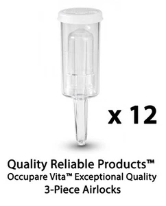 12er Pack QRP 3 Stück Schleusen für Gärschleusendeckel - Bild 1 von 3