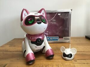 Pink Teksta Kitty Interactive Cat Robot Toy with mouse pet/toy boxed