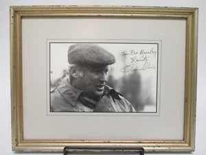 SIGNED Leon Uris 9.5x6.5" Photo AUTOGRAPHED Framed Picture -Historical Author - Bild 1 von 4