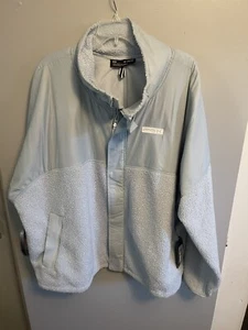 Under Armour Loose NWT Light Blue Fleece Swacket Full Zip Women’s Plus Size 1X - Picture 1 of 8