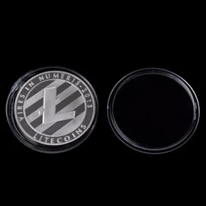 Litecoin Kryptowährung Gedenkmünze Sammlerwährung LTC versilbert - Bild 1 von 4