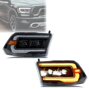 LED Headlights for Dodge Ram 1500 2500 3500 2009-2018 4th Gen DRL Dual Projector - Picture 1 of 5