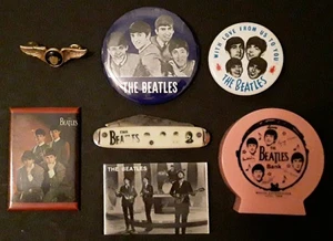 Beatles Memorabilia Pocket Mirror Bank Pinback Button Pocket Knife Paul Wing Pin - Picture 1 of 14
