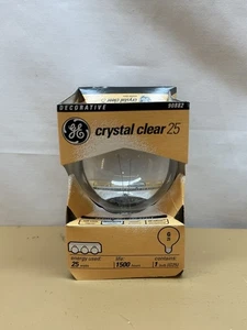 GE General Electric 25G25 Globe Crystal Clear 120V 25W Lamp Bulb New Medium Base - Picture 1 of 2