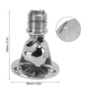 Marine Antenna Mount 25mm/1.0in Threaded 316 Stainless Steel Polishing Processi - Zdjęcie 1 z 12