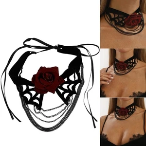 Layering Fringe Chain Collar With Soft Velvety Texture For Costume Celebration - Picture 1 of 9