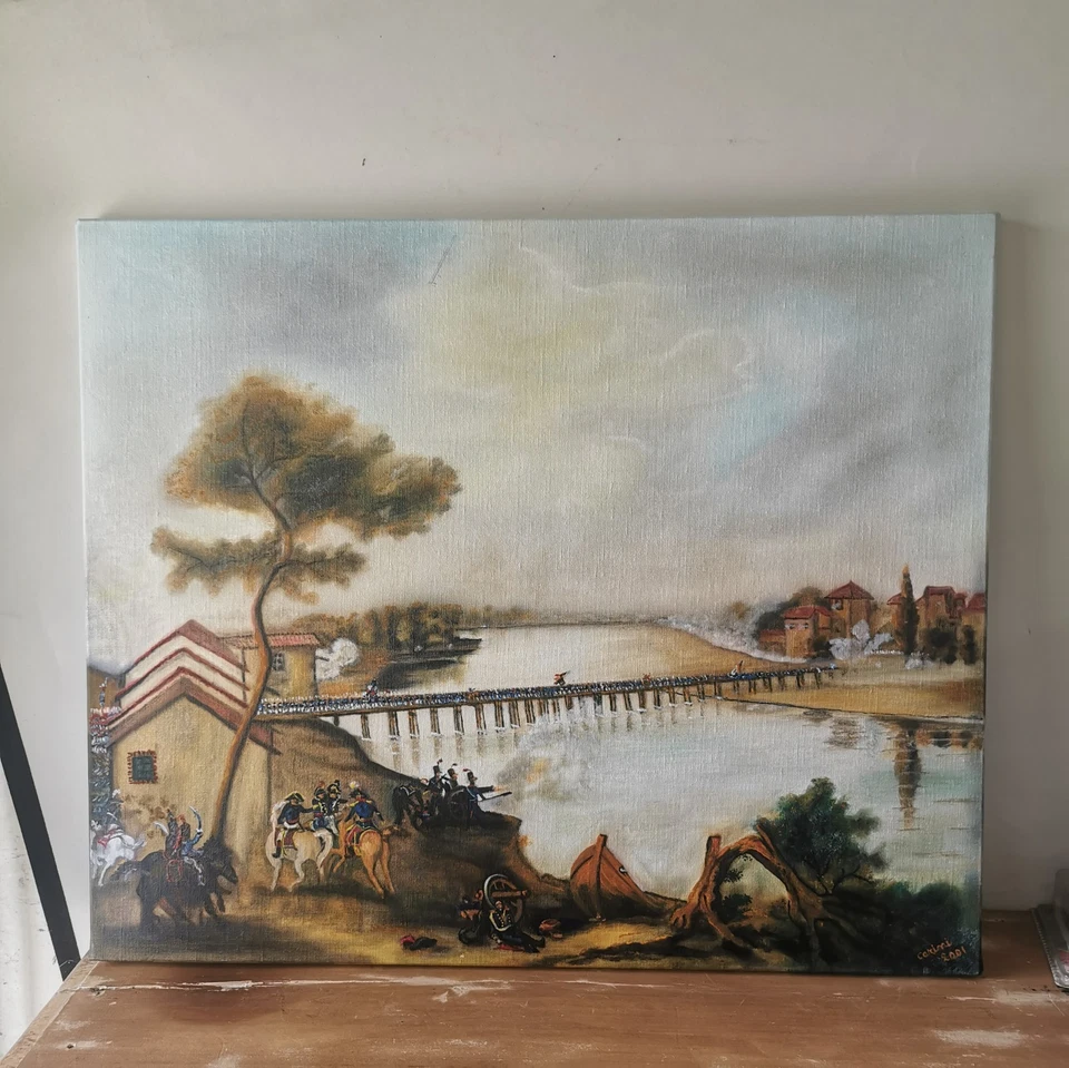 Peinture Sur Toile " La Bataille De Lodi" / Réf A496 - Photo 1/4