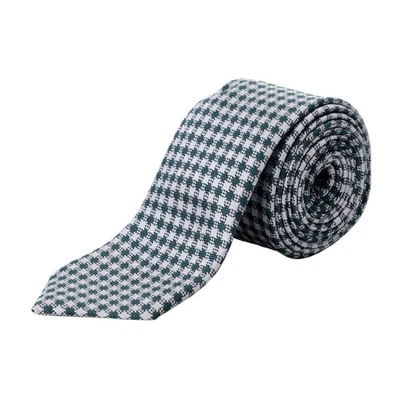 Corbata de seda con estampado geométrico gris Z Zegna para hombre Foto 1 de 3